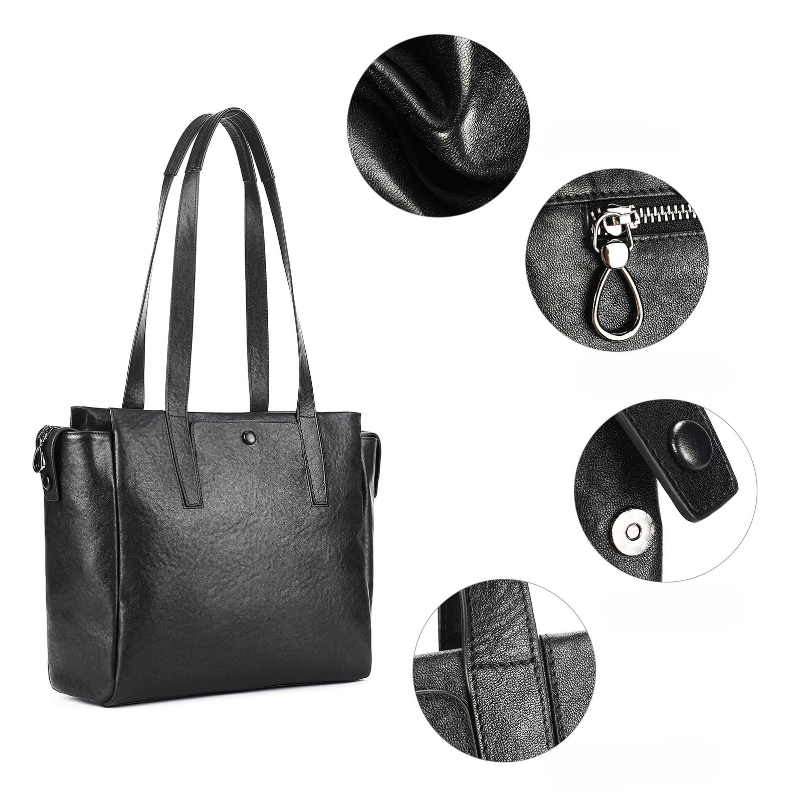 Модная кожаная женская сумка-тоут с большой емкостью — фото 4