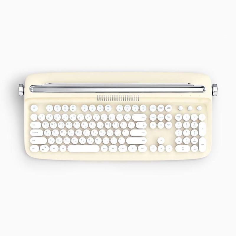 Actto Retro Bluetooth Typewriter-Style Keyboard & Mouse Combo for Business Office (104-Key)