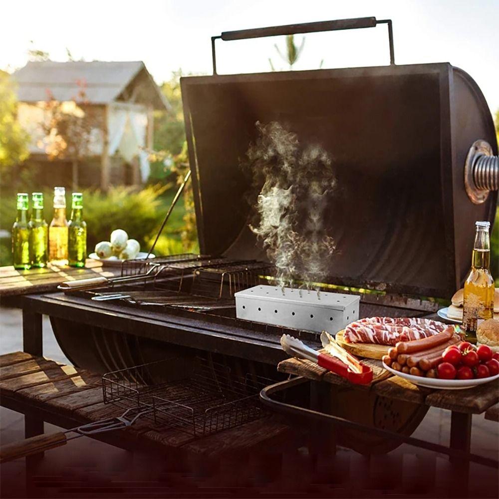 La boîte à fumée de Barbecue fonctionne avec des copeaux de bois, boîte à fumer pour gril à gaz ou à charbon de bois