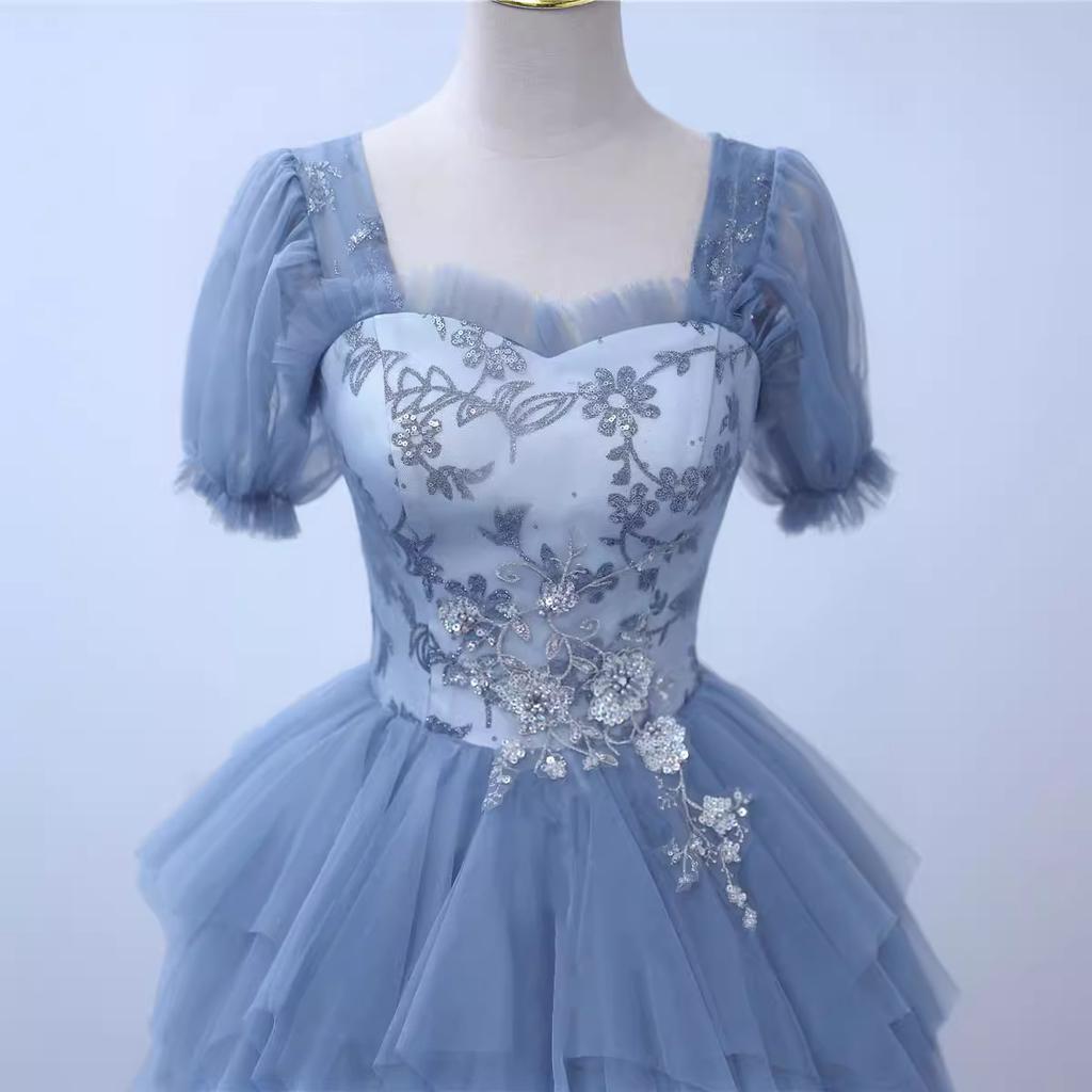 1011 New Performance Clothes Long Vocal Beauty Vocal Art Test Dress Host Annual Meeting Solo Evening Dress Fluffy Skirt