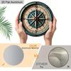 2D Flat 1pc Vintage Compass Aluminum Decoration Plaque, Compass Pattern Sign, Living Room Decor, Study Decor, Beach House Decor, Cabin Decor, Perfect