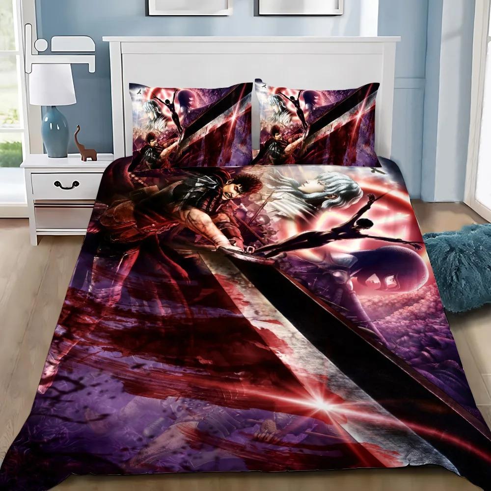 Duvet Cover Berserk 3D Exquisite Anime Guts Digital Printing Bedding Set Comforter Bed Youth Home Decor Kids Boys Gift