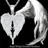 Elegant Angel Wing Heart Shaped Pendant Necklace for Women, Exquisite Versatile Fashion Jewelry Gift