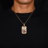 European American Custom Photo Hip Hop Pendant Necklace with Zircon