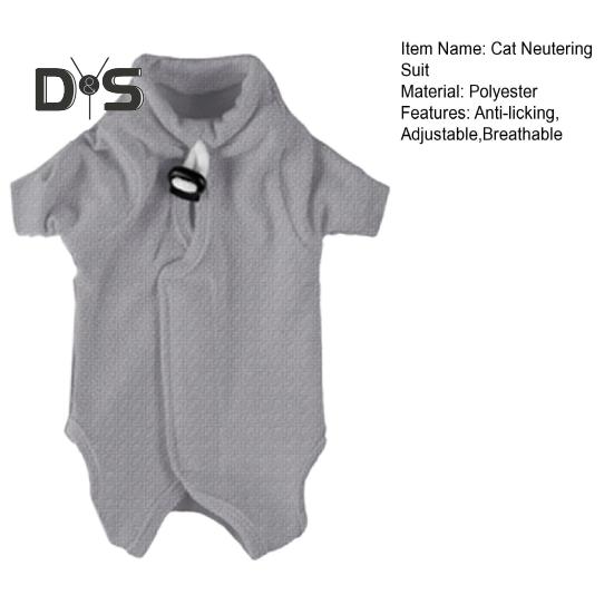 Cat Neutering Suit Pet Weaning Suit Surgery Recovery Clothes Anti Licking Kitten Jumpsuit Breathable Pet Sterilization Vest