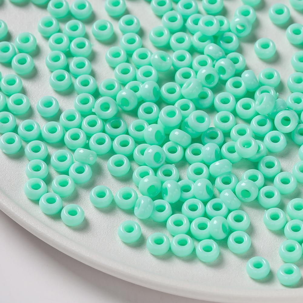 100pcs 4*7mm Acrylic Big Holes Beads Colored Spacer Loose Beads for DIY Necklace Bracelet Phone Charms Jewelry Making Supplies