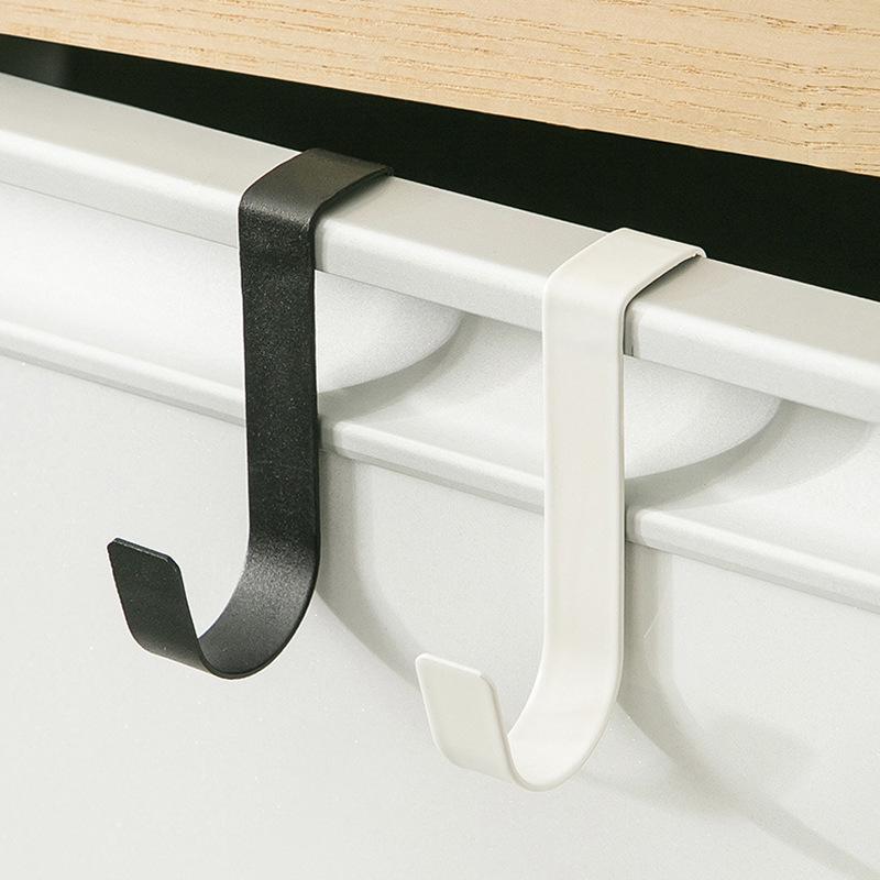 2er-Pack Bohrerfreie Schranktürhaken, Kohlenstoffstahl, Multifunktionale Badezimmer-Wandhaken