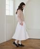 Deuloupisumeon One-Tuck Cotton Flare Skirt [Black]