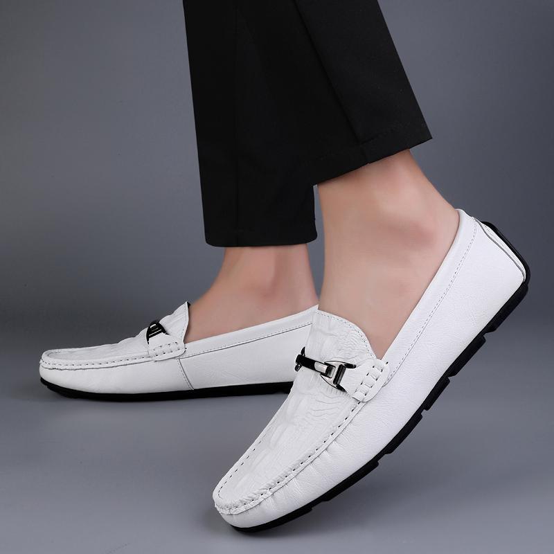 Pohodlné Klasické Pánské Boty na Svatbu 2024 Módní Pánské Nazouvací Boty na Řízení Nový Přírůstek Pánské Lehké Neformální Boty