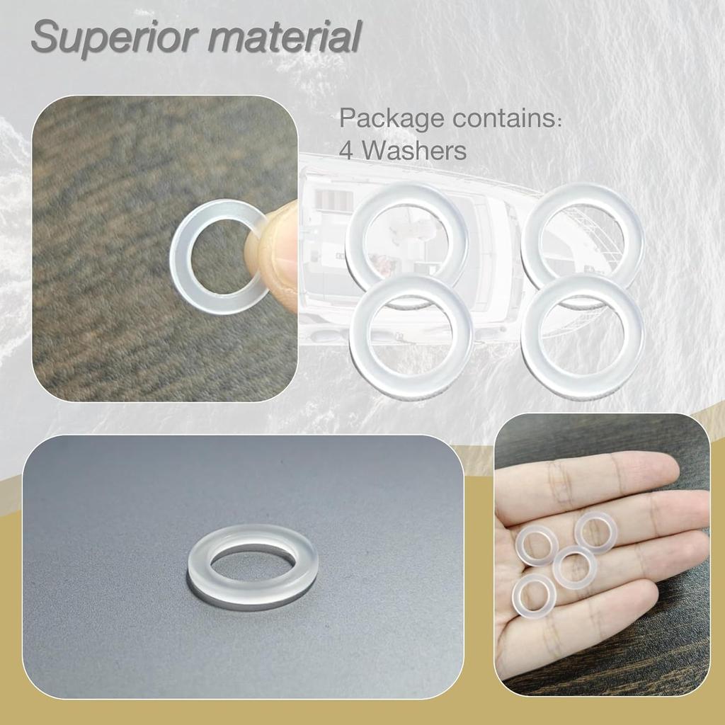 4PCS 311598 Fill and Drain Screw Washer for Johnson Evinrude OMC Engines Gearcase Lower Unit Oil Drain Screw Gasket 3852105 777517 18-4248