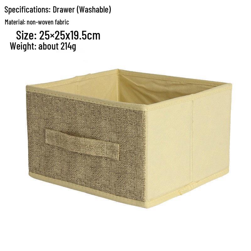 

Multifunctional Hanging Wardrobe Organizer: Washable Cotton Linen & Non-Woven Fabric Drawer for Clothes Storage