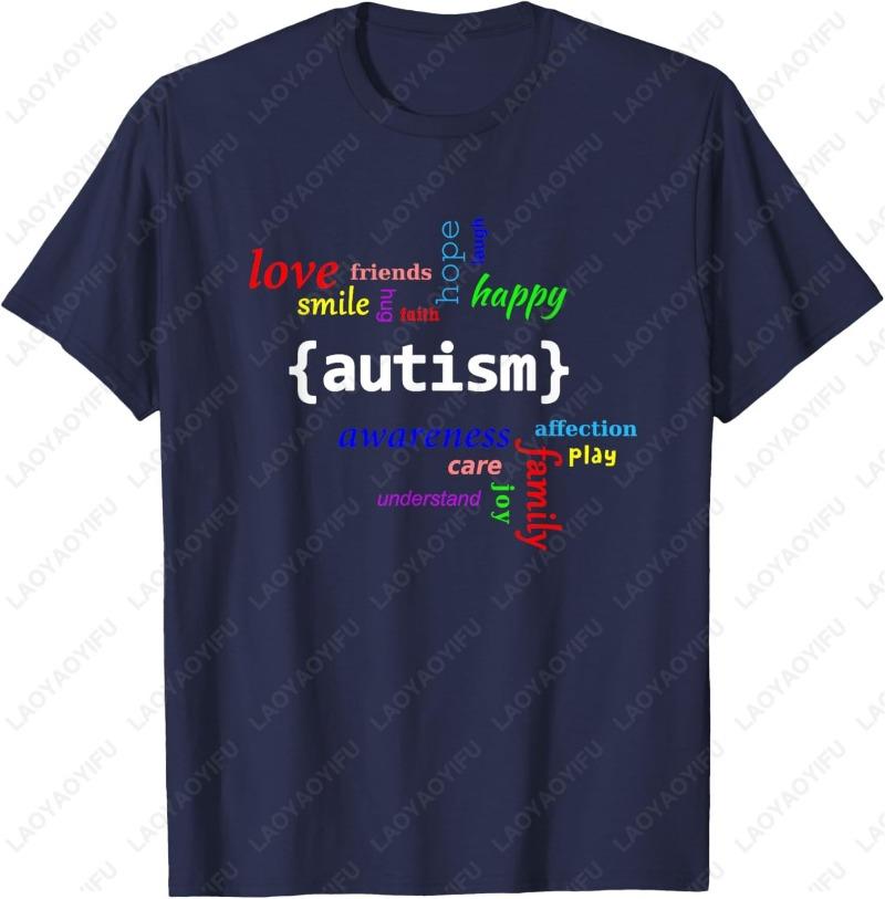 Autism Autism Awareness for Men Women TShirt Print Man Summer Cotton Casual Breathable Street Fashion New Arrival Tee Tops