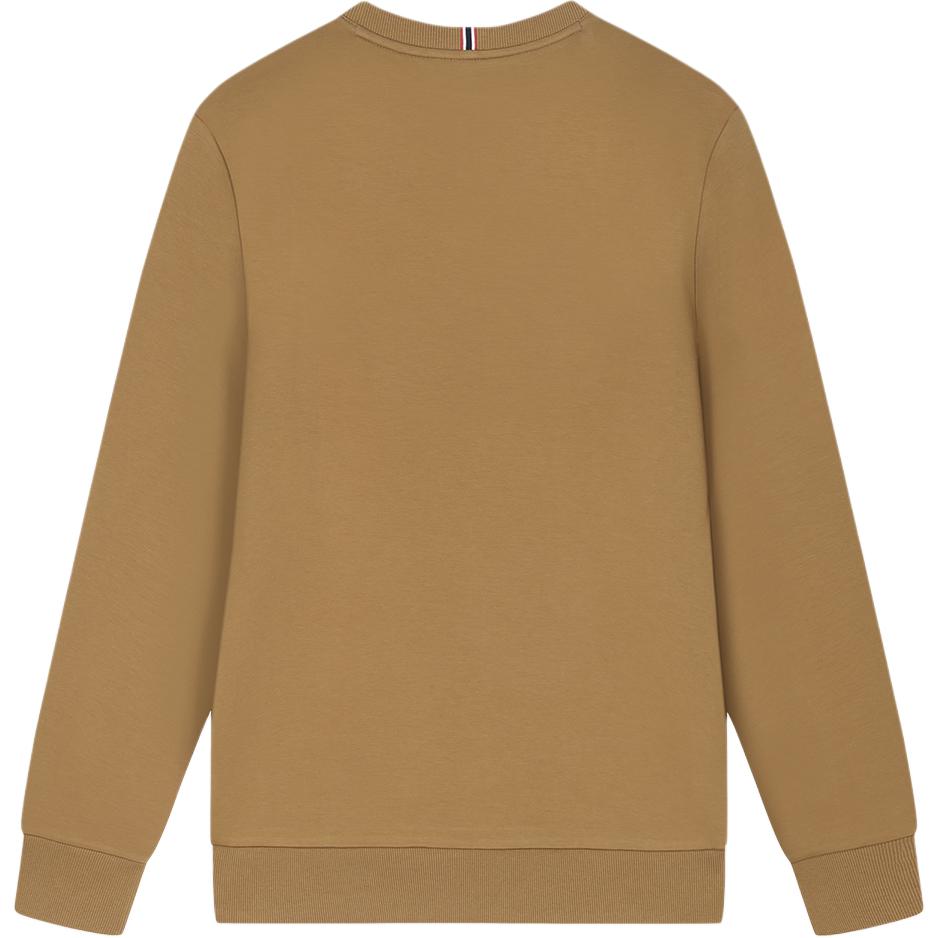 FILA Mens Knitted Sweatshirt 2024 Spring New Business Commuting Pullover Simple Casual Top Men tops Orange Ginger-Yellow F11M411213F-YE