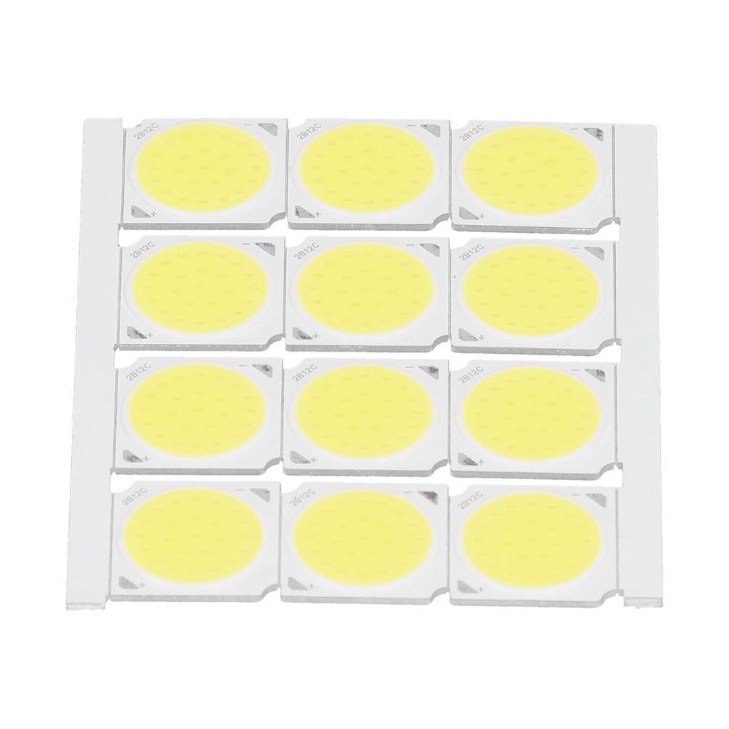 12Pcs COB Light Source High Power Round LED Chip 12W 36‑41V 1080LM for DIY Indoor Lighting
