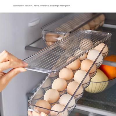 Kühlschrank Eieraufbewahrungsbox mit Deckel, Versiegelte Transparente Schale in Lebensmittelqualität zur Frischhaltung.