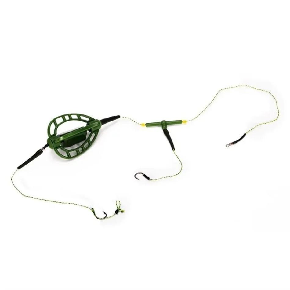 1 Pcs 48g Holder With Hook Carp Fishing Tackle Tool Fishing Bait Cage Line Group Feeder Sinker String Hook Carp Fish Bait Feeder