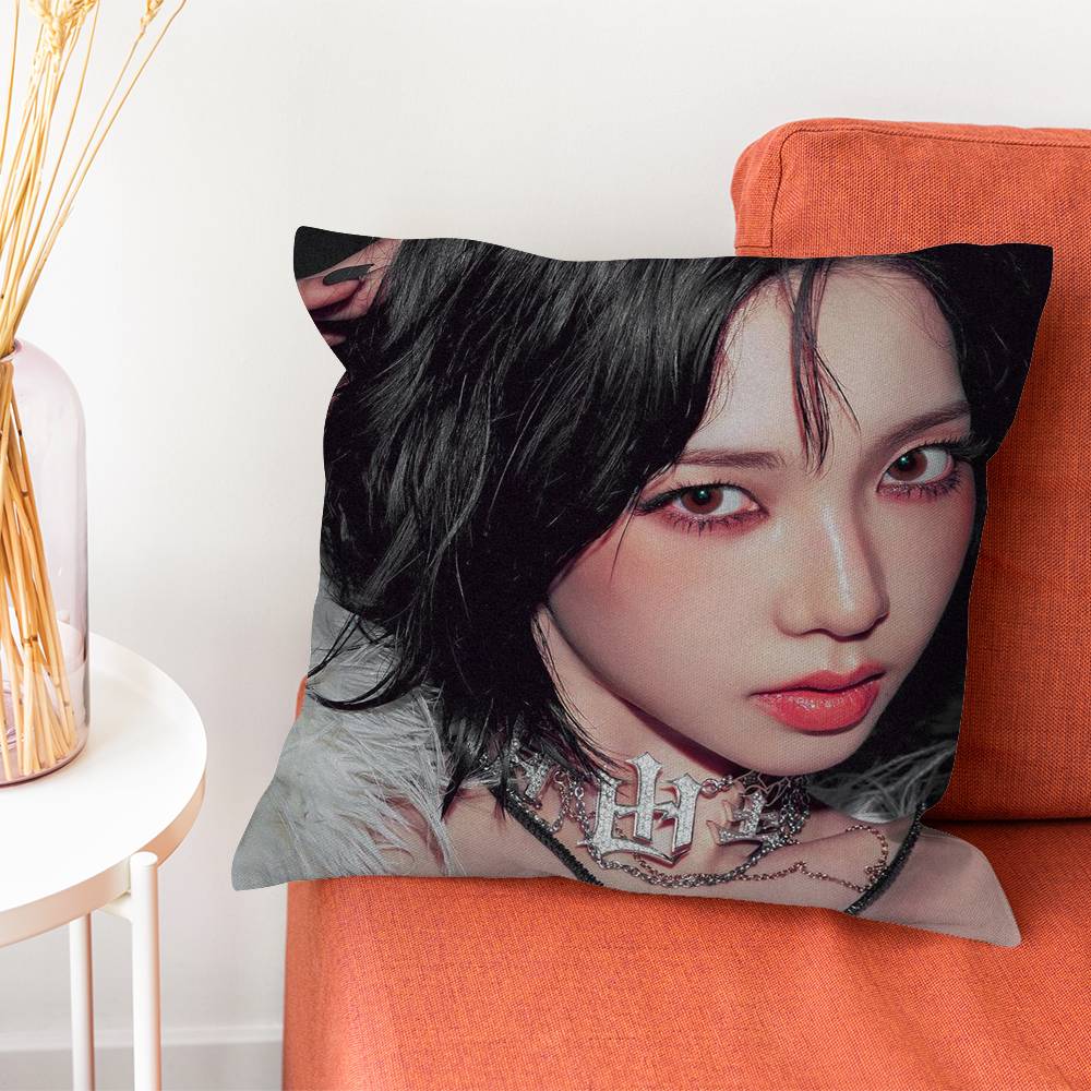 KKarina AAespaes Pillow Case Plush Fabric Soft Pillowcase Double Sided Print Cushion Cover Household Gifts