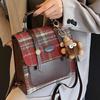 Fashion Women's Handbag Minimalist Plaid Backpack with Adjustable Strap, Casual Versatile Travel Daypack