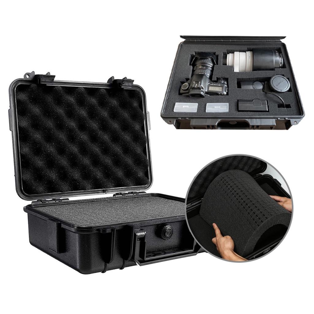 Caja de herramientas de seguridad protectora de plástico portátil, resistente al agua, anticaída, caja de instrumentos de precisión, esponja a prueba de golpes