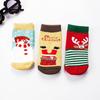 3 Paare/los Baumwolle Frühling Winter Herbst Baby Mädchen Jungen Kinder Socken Kinder Gestreiften Terry Schneeflocke Elch Santa Claus Weihnachten Bär
