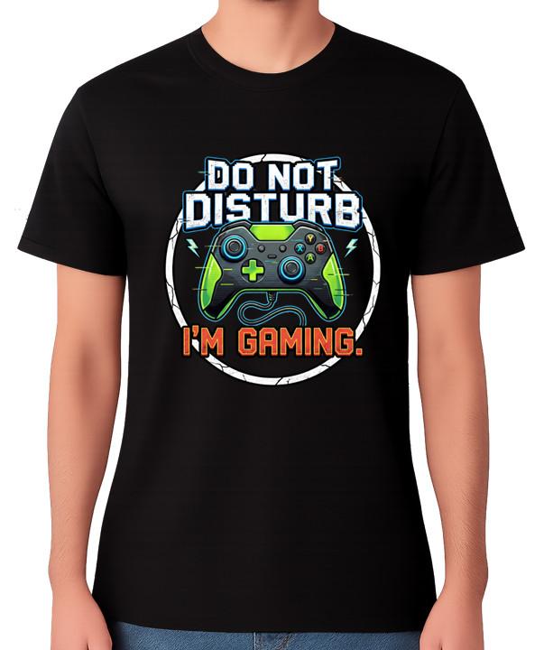 Do Not Disturb I’m Gaming T-Shirt Gamer Controller Funny Unisex Tee 2XL