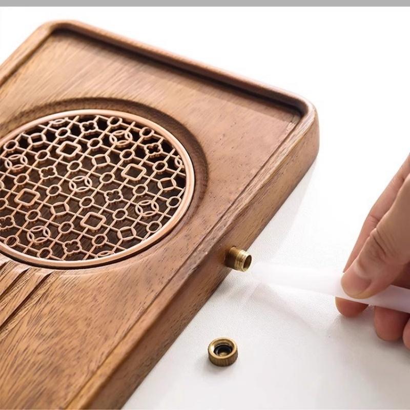 Walnut Wood Dry Bubble Tray Solid Wood Drainage Tea Tray Japanese Household Water Storage Dry Bubble Table Base Kung Fu Tea Set