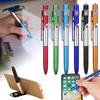 Multifunction Ballpoint Pen with LED Light Fold Phone Holder Night Read Writing Pencil Office School Student Stationery 4 In 1