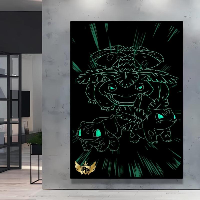 Cool Pokemon Lucario Wall Decoration High Quality Canvas Bright and Clear Colors Add A Mysterious Atmosphere To Your Home