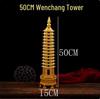 Nine-Story Wenchang Tower Copper Ornament - Chinese Brass Study & Office Décor
