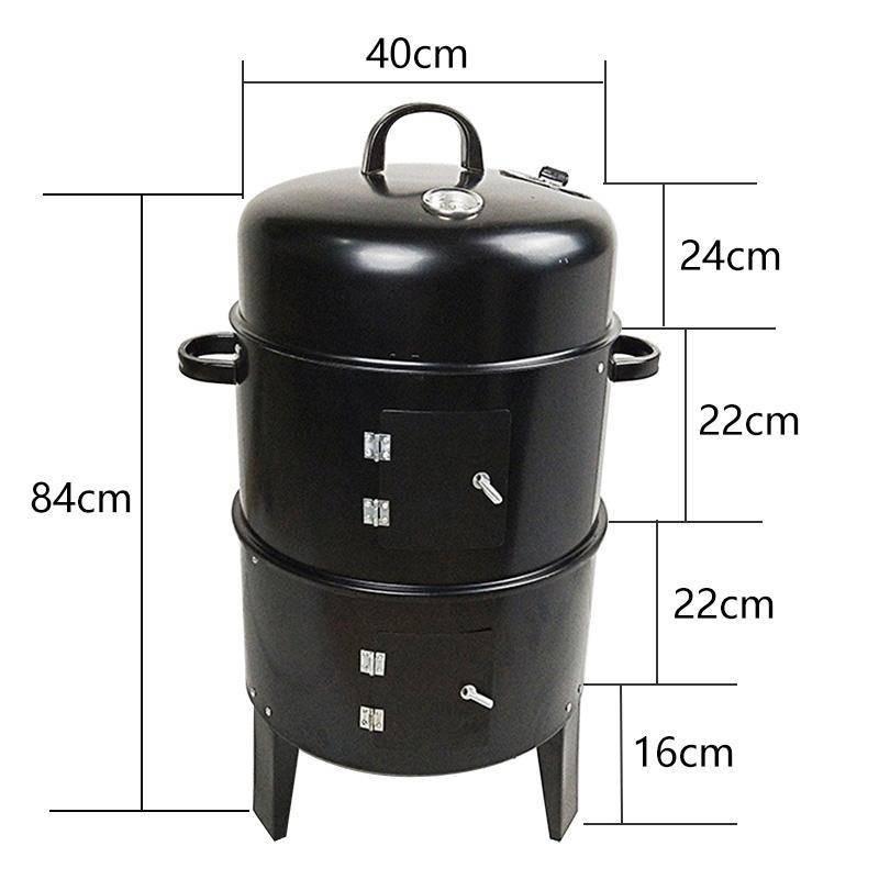 Grătar cu cărbuni 3 în 1 Afumătoare Grătar Grătar de grădină Barbacoa de Cărbuni Ustensile bbq