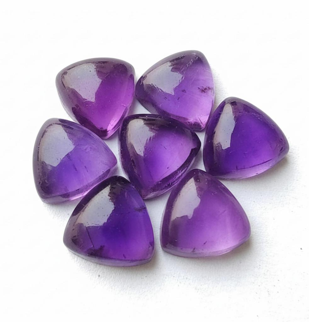 Natürlicher Amethyst Trillion Cabochon Lose Edelstein Tief Lila - AAA Qualität
