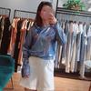 Women Loose Fit T-shirt Round Neck Long Sleeve Sparkling Reflective T-shirt Sequin Embellished Pullover Tops