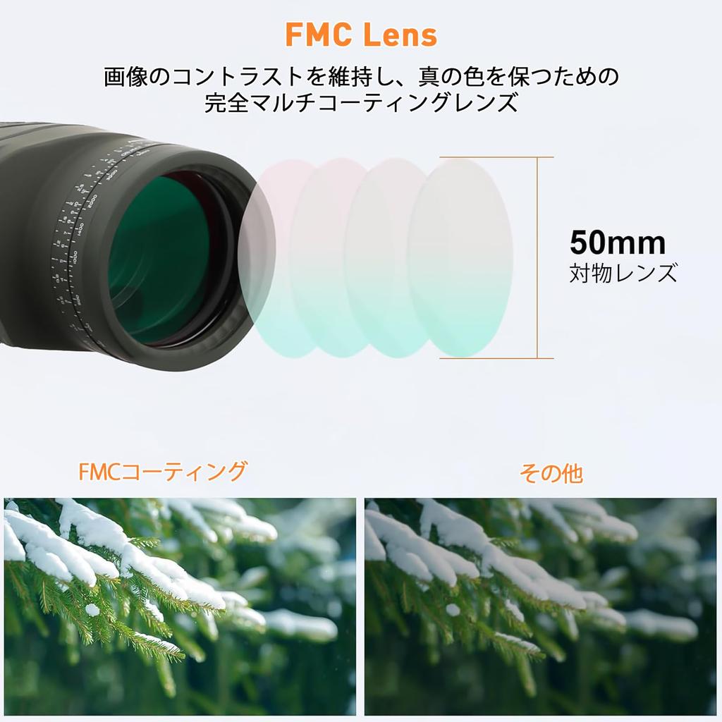 ToopMount 10x50 Waterproof Marine Binoculars with BAK4 FMC and Navigation Binoculars for and Sports Prism, Lens, Compass, Rangefinder, Adults,