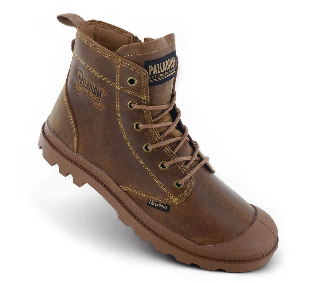 Palladium Pampa ZIP LTH Legacy Leather - Men's Boots Shoes Brown 79502-257-M ORIGINAL