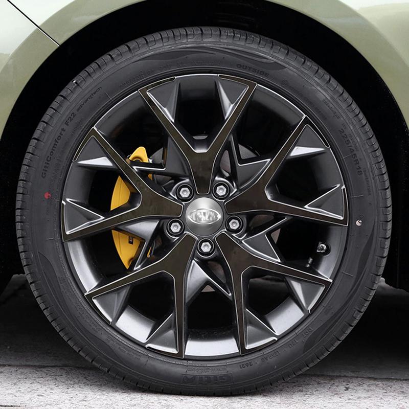 4 STK 56MM Bilhjul Senterklistremerker Kapsel Navdekaler For KIA Ceed Rio Sportage R K2 K3 K4 K5 K6 K7 K8 Soul Opeima Ceed Sorento Cerato