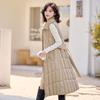 New Women's Lightweight Sleeveless Hair Collar Hooded High Quality Jacket Solid Color Thickened Warm Sports Casual Loose Long Cotton Jacket