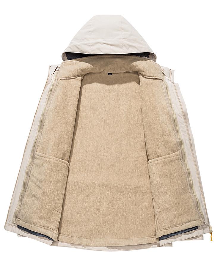 Windproof Cold-Resistant Detachable 3-in-1 Couple's Outdoor Jacket