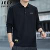JEEP SPIRIT Herren Langarm Polo Sweatshirt