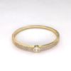 Round Zircon Bracelet: European and American Light Luxury Style, Versatile Half-Circle Design with Full Diamond Setting for Women.