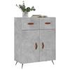 Vidaxl Szafka, Szarość Betonu, 69,5X34X90 Cm, Materiał Drewnopochodny