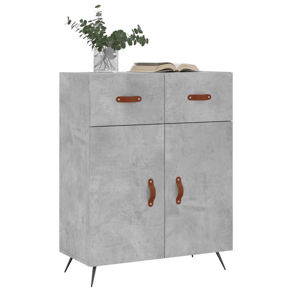 Vidaxl Szafka, Szarość Betonu, 69,5X34X90 Cm, Materiał Drewnopochodny