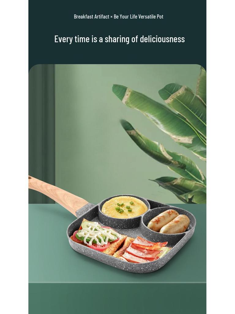 Multi-Functional Non-Stick Maifan Stone Breakfast Pan for Steak, Burger & Eggs