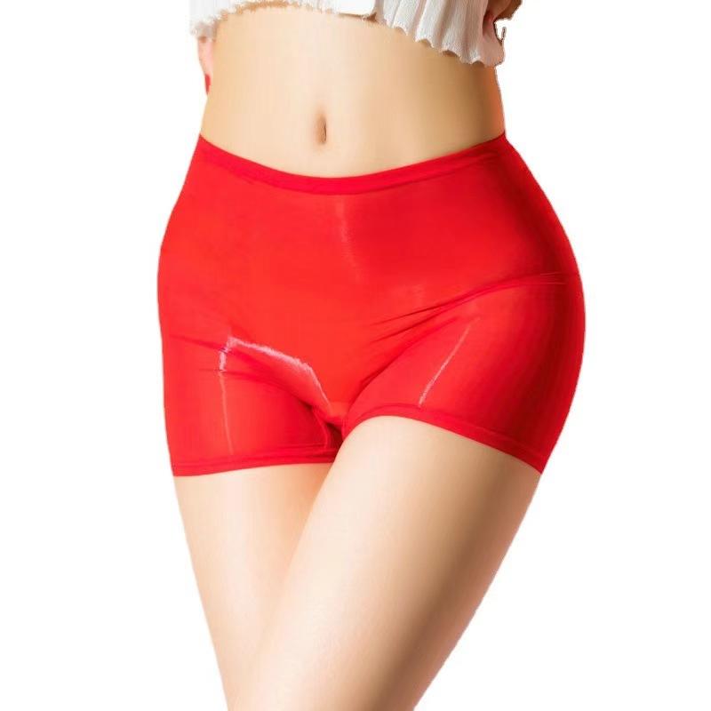 Sous-vêtements transparents pour femmes, culotte brillante, Boxer Sexy, Transparent, ultra-mince