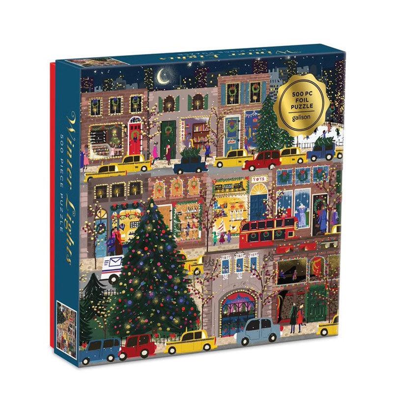 Winter Christmas Street Scene Pattern Puzzle Toy For Adults Diy Home Decor