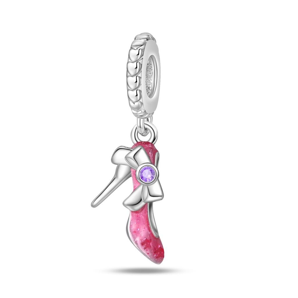 S925 Silver Pink Aesthetic DIY Bracelet Kit With 925 Silver Charms Beads And Pendants For Girls