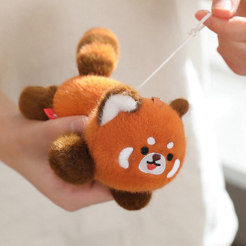 Plush Panda Spinning Keychain Backpack Charm Couples Gift Short Decor Plush
