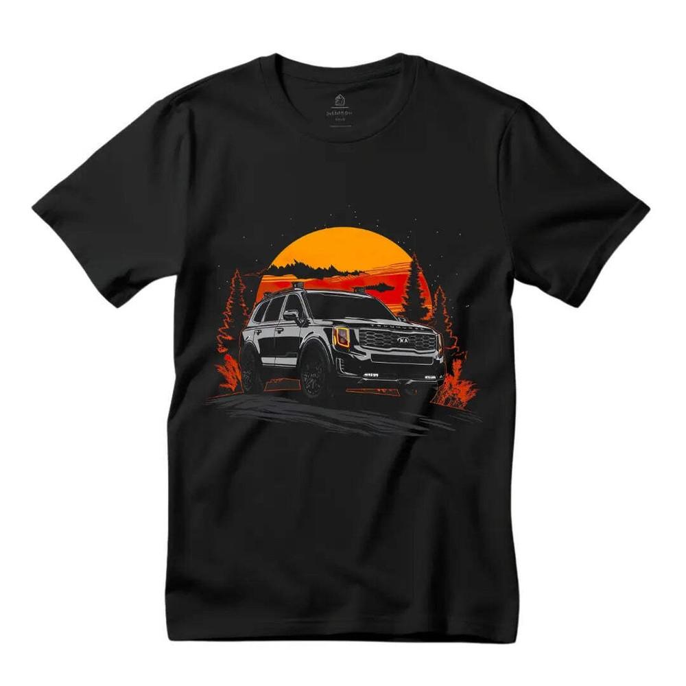Telluride Sunset Silhouette T-Shirt - Premium Black Tee with Stylish SUV Design Unisex T-Shirt XXXXL