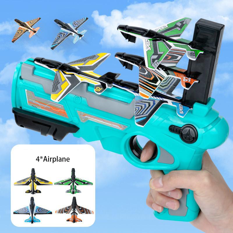 

Захватывающий игрушечный пистолет Nerf, запускающий пенные самолеты, для безопасного веселья на открытом воздухе и воздушных сражений Blue