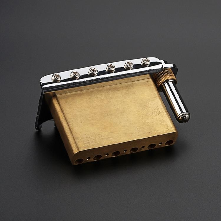 2 Point Guitar Tremolo Bridge with Tremolo System Saddles and Full Size Brass Block 2-Point Electric Guitar Bridge