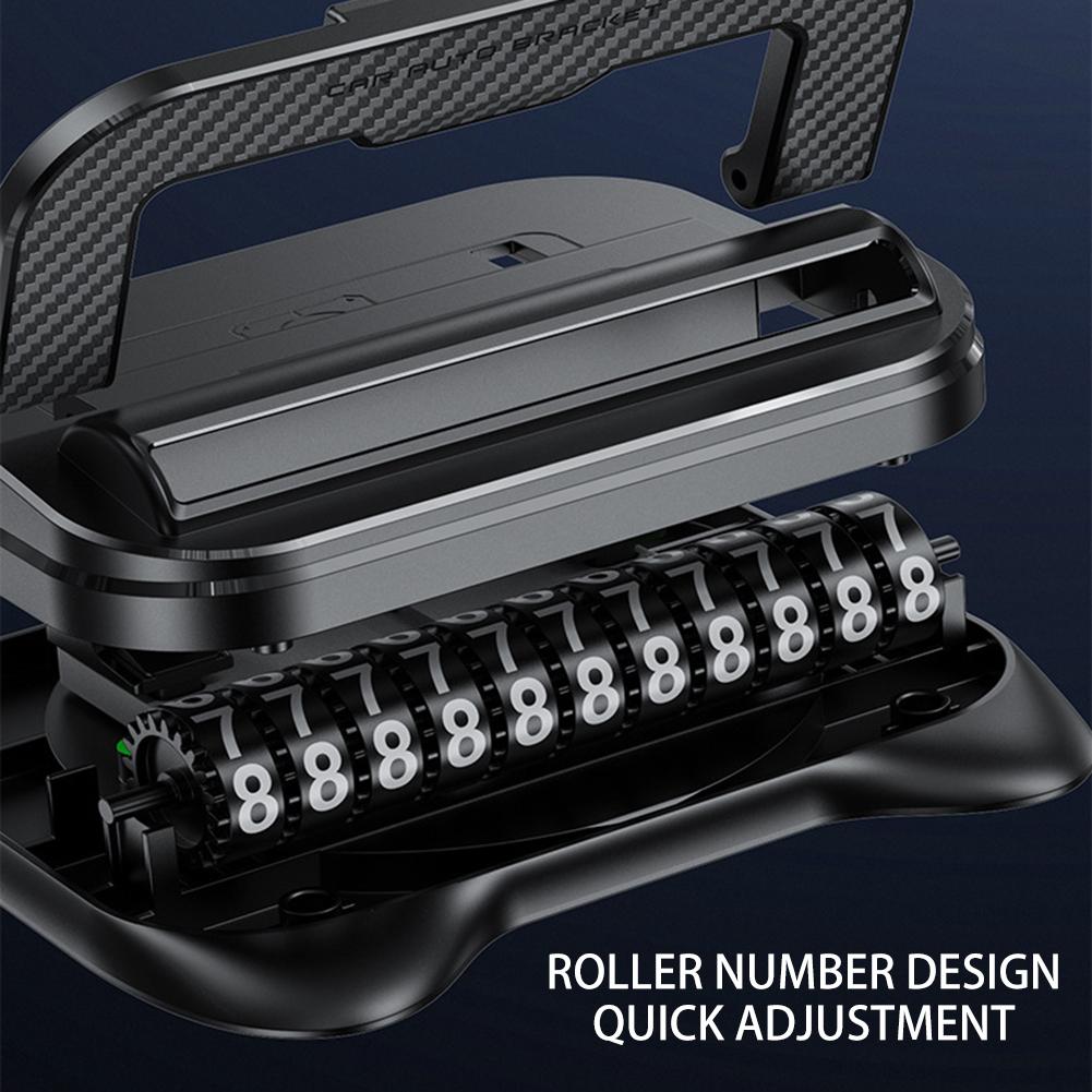 2-in-1 360° Rotation Dashboard Phone Holder for Car Number Plate Universal Mobile Phone Holder Support for Huawei iPhone Samsung